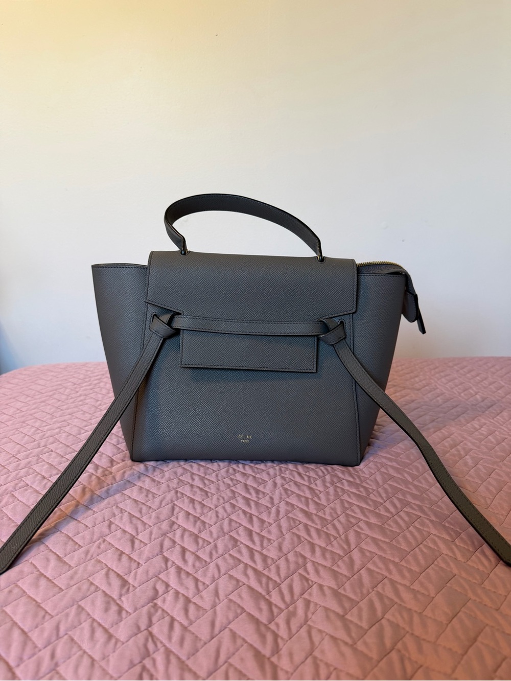 Preowned Gray Celine Micro Belt Bag - Picture 2 of 8